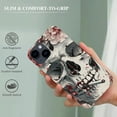 thumbnail image 3 of Compatible with iPhone 14 Pro Max phone case - cool skull design, retro rose pattern PC plastic protective case, designed by FancyCase (skull rose), 3 of 4