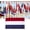 1 Pcs, variant on 20x2Ft Large Patriotic Bunting US Flag Banner, Double Sided Red White Blue Striped Decor for 4th of July Independence Day Outdoor Porch Garden Hanging