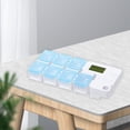 thumbnail image 4 of Organizador de píldoras Sunnimix Recordatorio de sincronización Caja de almacenamiento para tableta Durable para exteriores Azul, 4 of 7