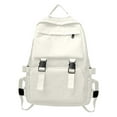 thumbnail image 1 of GPOECD High End Style Large Capacity Backpack for High School Students Workwear Style Unisex Backpack Backpack for School White,One Size, 1 of 5