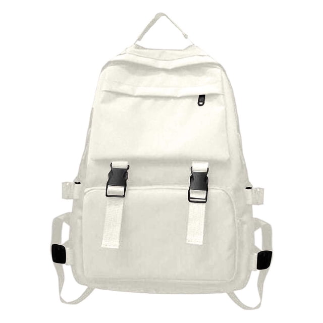 GPOECD High End Style Large Capacity Backpack for High School Students Workwear Style Unisex Backpack Backpack for School White,One Size