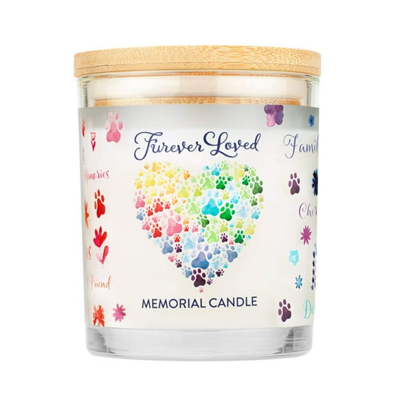 American Distribution & Manufacturing 248949 8.5 oz Furever Loved Memorial Candle
