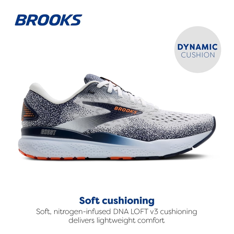 Brooks Ghost 16 Running Shoes White Mesh Sneakers 1104181D164 - Mens Size 12 D White Brooks Mens Ghost 16 Running Shoe | Rack Room Shoes main image 4