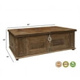 thumbnail image 2 of Taran Designs Solid Wood Coffee Table with Storage in Brown, 2 of 6
