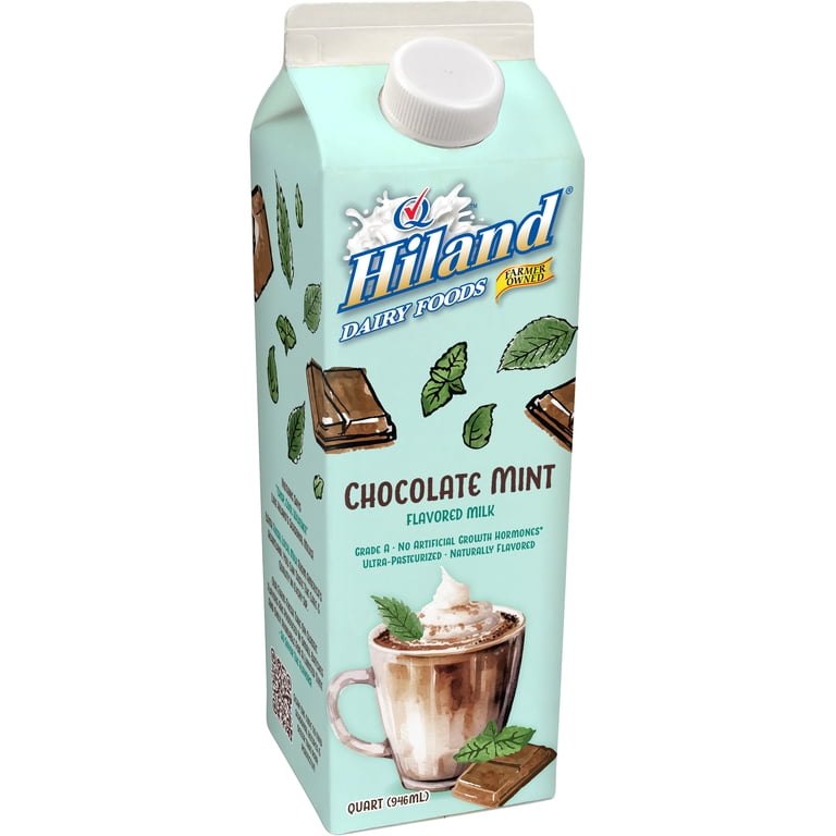 Hiland Chocolate Mint Milk, UHT, Quart, 32 Fl Oz - Walmart.com