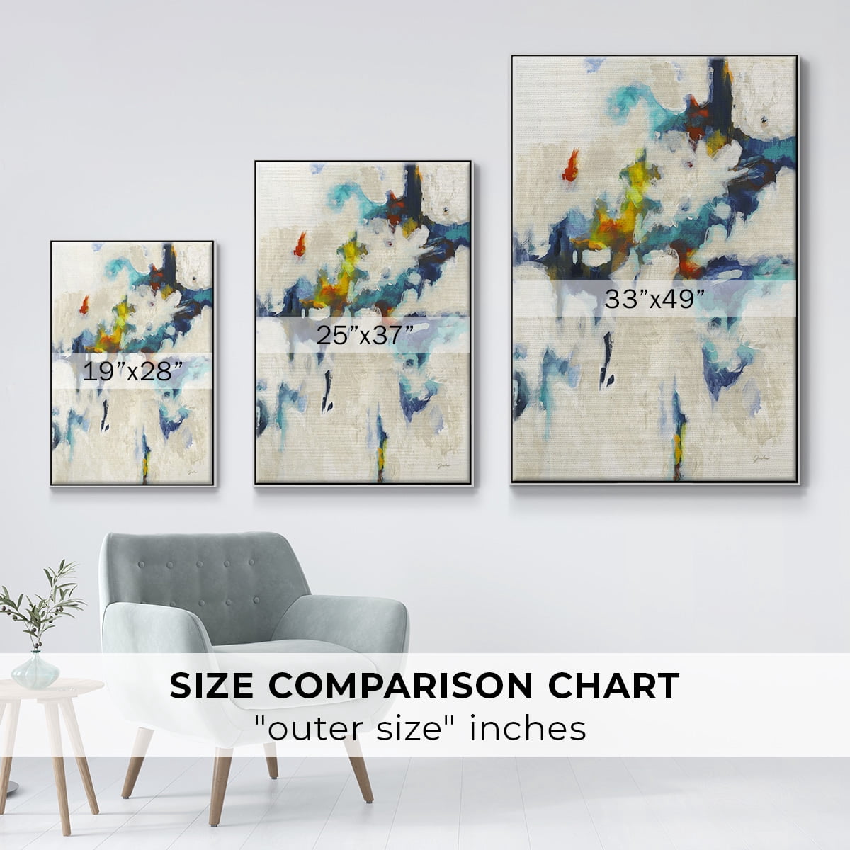 Find & Seek Framed Premium Gallery Wrapped Canvas - Ready to Hang - 25 x 37 - White Floating Frame