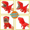 thumbnail image 3 of Marionetas de mano ZHAOCHENG Dinosaurio de peluche boca activa color rojo 11', 3 of 5