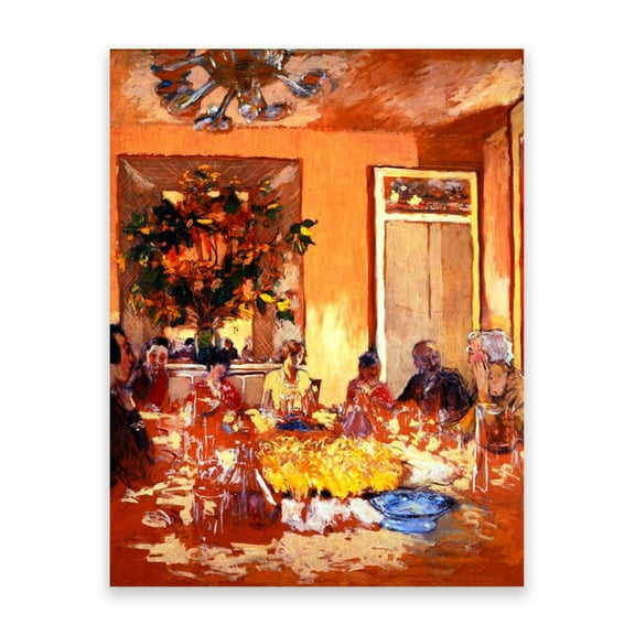 Edouard Vuillard Famous Paintings Reproductions- Abstract Painting- Printed on Canvas- Living Room Home Decoration Modern Art Painting (Luncheon)