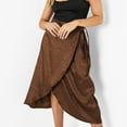 thumbnail image 1 of Vedolay Skirts For Women Trendy Women Boho Gypsy Long Maxi Tiered Peasant Skirt Plus Size,Coffee S, 1 of 5