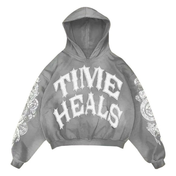 WILLBEST hoodies Women's Plus Size Hoodie Loose Fit Long Sleeve Hooded Sweatshirt with Trendy Prints For Comfortable Casual Wear cold culture hoodie