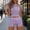 Purple, variant on Women 2 Piece Shorts Set Casual Summer Eyelets Hollow Out Outfits Sleeveless Halter Bcakless Lace up Tank Tops Matching Lounge Sets White XL(XL)