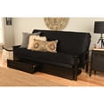 thumbnail image 2 of Kodiak Furniture Monterey Black Storage Sofa with Suede Black Mattress, 2 of 5