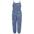 thumbnail image 5 of Odeerbi Toddler Girls Cute Jumpsuit Summer Breathable Overall Pants Kids Boys Fashion Imitation Denim Print Suspenders Romper Blue, 5 of 5