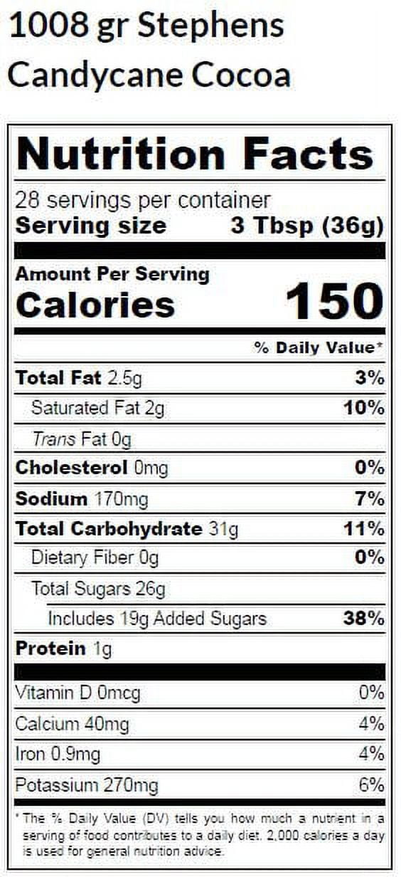 Stephen's Gourmet Candycane Hot Cocoa Powder Drink Mix Canister, 35 oz, Can