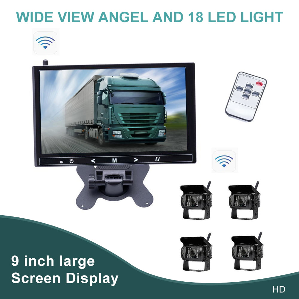 Digital Wireless Rear View System 7''HD Monitor+CCD Reverse CAM For RV Truck VAN 