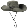 thumbnail image 3 of AJGRHE Sun Hats for Men Waterproof Quick Dry Bucket Hat Adjustable Wide Brim Summer Boonie Cap for Fishing Hiking Green One Size, 3 of 3