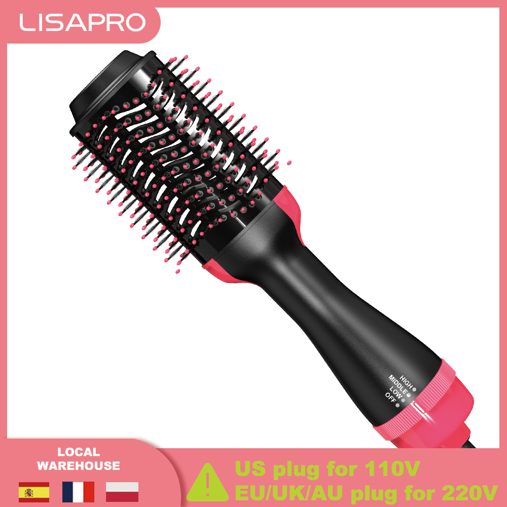 LISAPRO 3 IN 1 Hot Air Brush OneStep Hair Dryer And Volumizer Styler