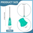 thumbnail image 2 of 120 agujas dispensadoras de acero inoxidable 304, calibre 18, punta roma turquesa, para frascos de pegamento, con conector Luer., 2 of 9
