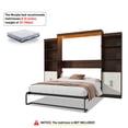 thumbnail image 2 of ANPOO Queen Size Murphy Bed with 2 LED Lights, Power Outlet, 2 Storage Units,  Farmhouse Wood Hidden Foldable Wall Bed Frame with Gas Struts, Storage Bed Cabinet for Bedroom, Space-Saving, 2 of 10