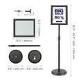 thumbnail image 3 of VEVOR Pedestal Sign Holder, 8.5 x 11 Inch Vertical and Horizontal Adjustable Poster Stand, Heavy-Duty Floor Standing Sign Holder with Round Base for Display, Advertisement, and Outdoor, Black, 3 of 9