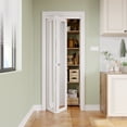 thumbnail image 2 of 30" X 80" 1-Lite Mirrored Door Solid Manufactured Wood Bi-Fold Door with Installation Hardware Kit, 2 of 8