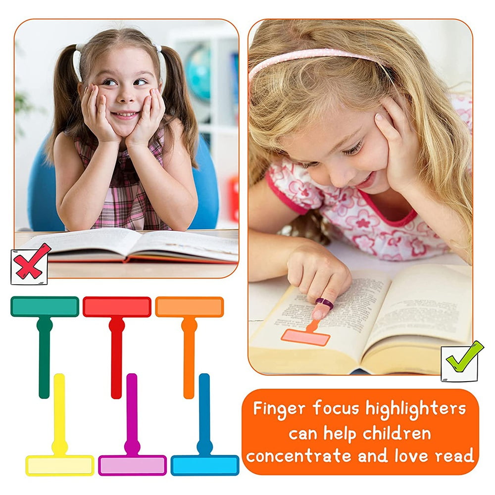 FingerFocus Highlighter Learning Resources Visual Reading Aid Children Dyslexia 