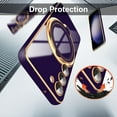 thumbnail image 5 of for Samsung Galaxy S23 Case with Magnetic Ring Holder [Compatible with Magsafe] [Built-in Camera Lens Protector] Glitter Electroplated Gold Sides Shockproof Case for Galaxy S23 Purple, 5 of 12