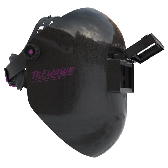 Casco de soldadura Tefuawe negro abatible de fibra de vidrio cortada
