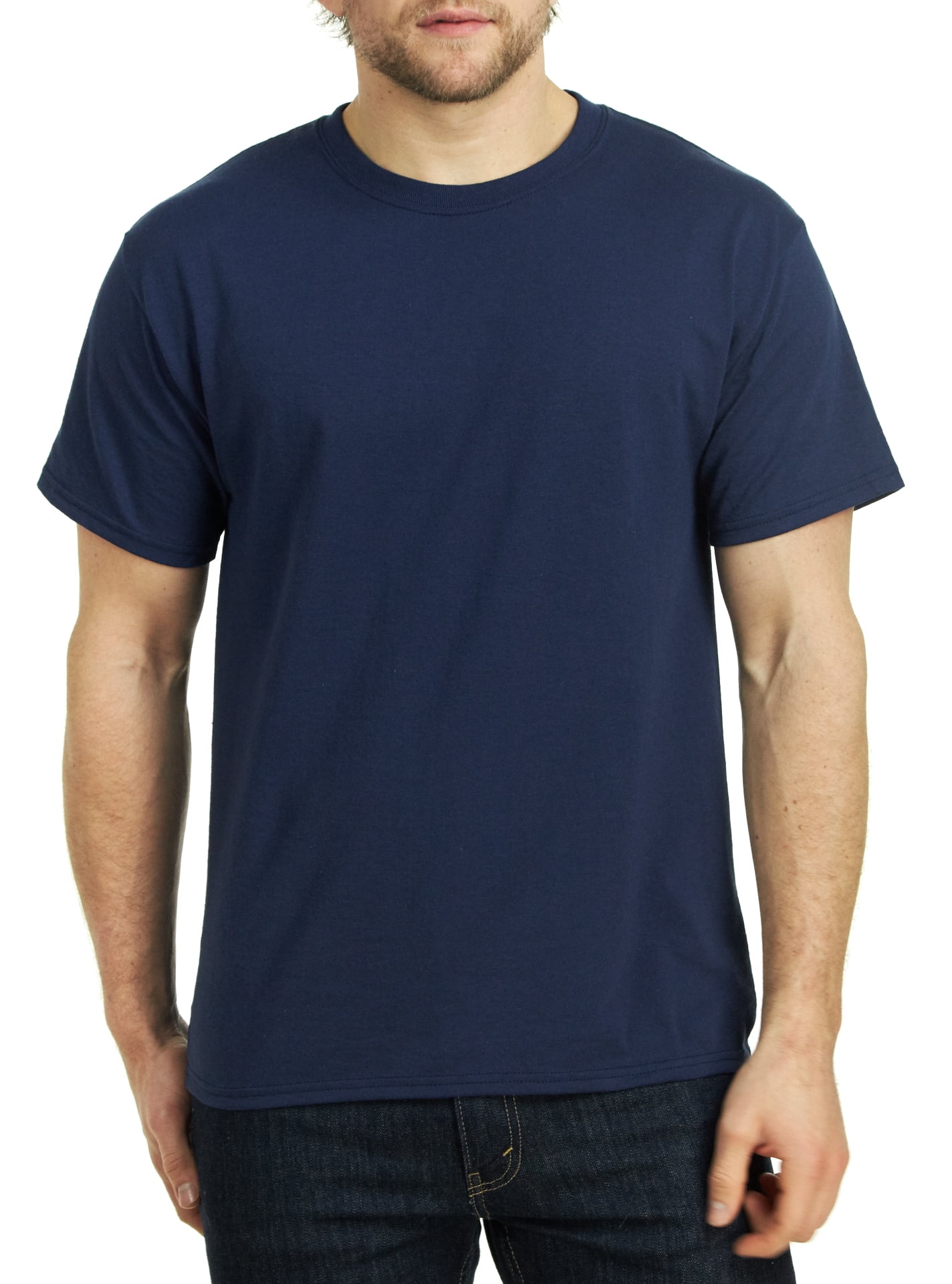 Hanes Men's Comfortblend Short Sleeve 50/50 Crewneck TShirt, Navy