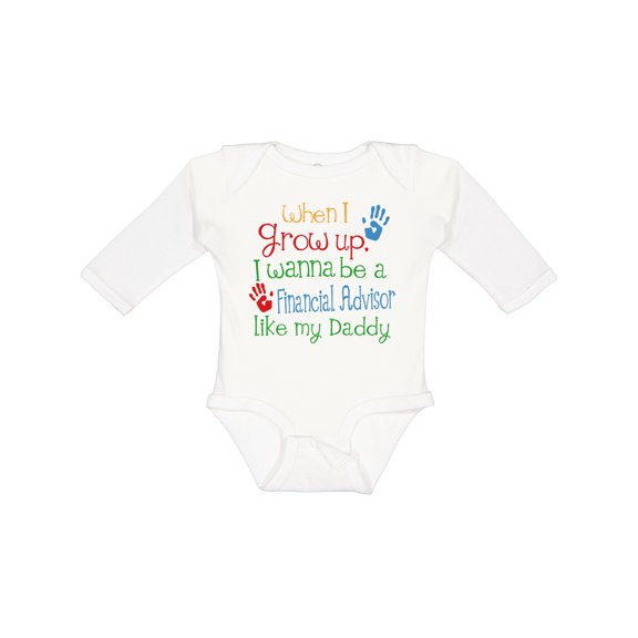 Inktastic Financial Advisor Like Daddy Boys or Girls Long Sleeve Baby Bodysuit