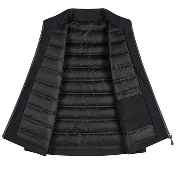 TIANZEN Lightweight Warm Down Vest For Thin Packable Insulated Sleeveless Jacket For Cold Weather Outdoor Activities Thin Mens Jacket Heavy Coats for Men Men with Hood