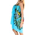 thumbnail image 3 of HAPPY BAY Women's Beachwear Summer Beach Bikini Wraps Sarong Coverups Wrap Skirt Bathing suit Swim Cover up Swimwear Coverups for Women One Size Turquoise, Hibiscus, 3 of 3