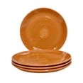 thumbnail image 1 of Ceramic Handcrafted Serving Quarter Plates Set Of 4 - 7 Inch, Sunlight-Orange | Hand Painted | Stoneware - Dinnerware | Scratch Resistant, Microwave & Dishwasher Safe, 1 of 3