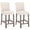Beige, variant on Gymax 2PCS 24.5'' Counter Height Bar Stools Modern Fabric Upholstered Kitchen Chairs Beige
