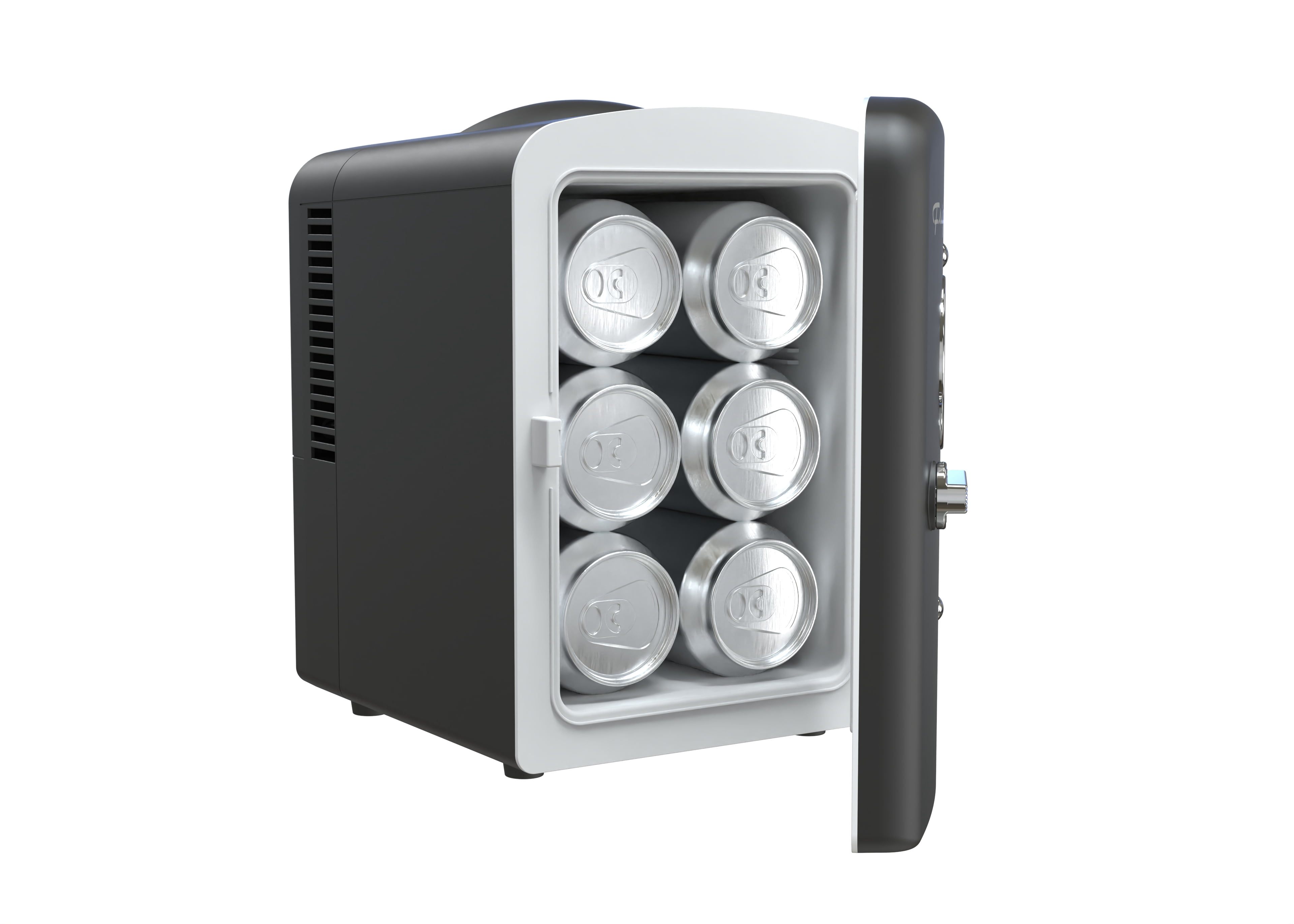 Frigidaire 6 Can Retro Mini Fridge, 4L Portable Personal Cooler – Skincare Fridge, Small Compact Refrigerator, Black