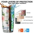 thumbnail image 7 of 20oz Tumbler with Lid and Straw Stainless Rose Pink Flowers Steel Vacuum Insulated Water Coffee Tumbler Cup, Double Wall Vacuum Insulated Travel Mug Reusable Tumblers for Ice Drinks, Hot Beverage, 7 of 7