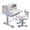 Blue #2, variant on Lweong Kids Desk and Chair Set, Height Adjustable Astronaut Pattern Children School Desk with Shelf & Large Drawers, Kids Writing Study Table for Boys Girls 3+