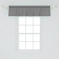 thumbnail image 2 of Ambesonne Abstract Valance Pack of 2, Diagonal Monotone Squares, 54"X12", Dark Grey and White, 2 of 4