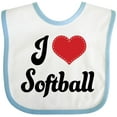 thumbnail image 3 of Inktastic Softball Sports Gift for Girls Girls Baby Bib, 3 of 4