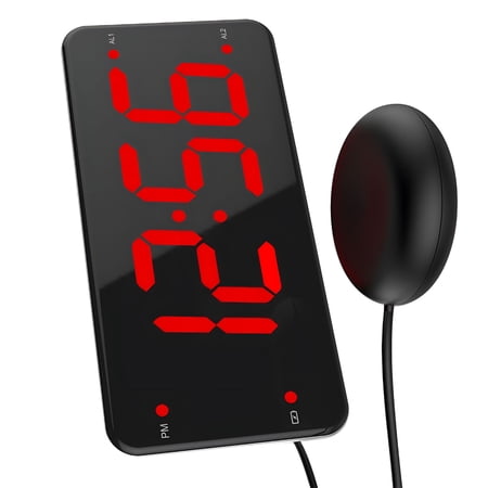 Loud Alarm Clock for Heavy Sleepers,Hearing Impaired Vibrating Alarm Clocks with Bed Shaker, 4 image