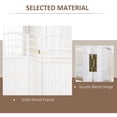 thumbnail image 6 of Kadyn Privacy Screens and Panels, 4 Panel Folding Room Divider Portable Privacy Screen Wave Fiber Room Partition, White, 6 of 7