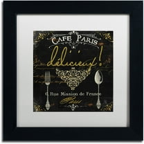 Trademark Fine Art "La Cuisine III" Canvas Art by Color Bakery White Matte, Black Frame