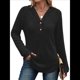 thumbnail image 3 of Camisetas de Larga para Mujer, Sudaderas con Capucha de Moda con Bolsillo de Canguro, Sudaderas de Otoño Negro M, 3 of 8