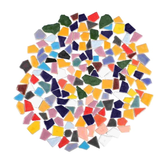 200g Ceramic Mosaic Tiles for Crafts DIY Assortment Desk Home Decor Sturdy Glazed Ceramics Supplies
