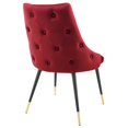 thumbnail image 5 of Modway Adorn Dining Side Chair Performance Velvet Set of 2 in Maroon, 5 of 7