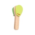thumbnail image 1 of Green Childrens Rattle Board Clapper Handle Wood Musical Instrument For Rhythm Development Kids Percussion Toy Natural Wood Sound Quality Green, 1 of 3