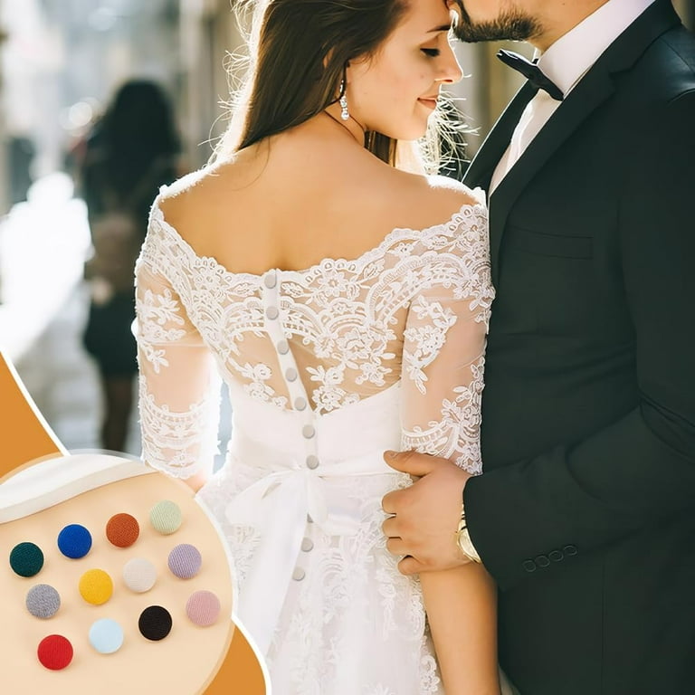 satin buttons for wedding dress Bridal Dress Buttons White Bridal-covered Buttons for Elegant Dress #1020