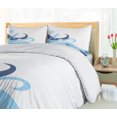 thumbnail image 5 of Ambesonne Ocean Duvet Cover Sets, Deep Sealife Creatures, 2-King, Navy Blue Aqua and White, 5 of 7