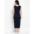thumbnail image 4 of Zima Leto Women's Navy Embroidered Knitted Dress, 4 of 8