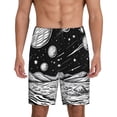 thumbnail image 3 of Lsque Cosmic Landscape Celestial Art Mens Sleep Pajama Shorts,Short Pajama Pants, Cotton Ultra-Soft Knit-3X-Large, 3 of 9